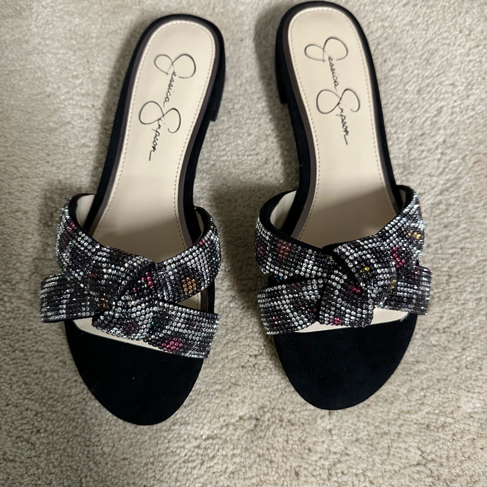 Jessica Simpson Alisen2 Leopard animal embellished sandals